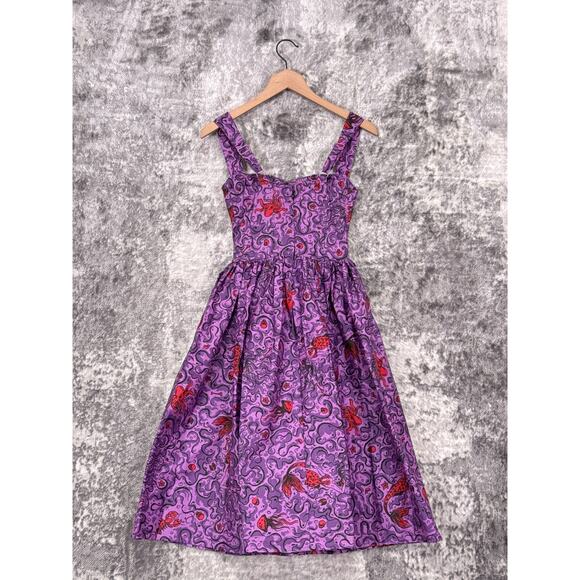 New Vixen Micheline Pitt Dress XS Womens Sea Creature Print Fit Flare - Picture 3 of 8